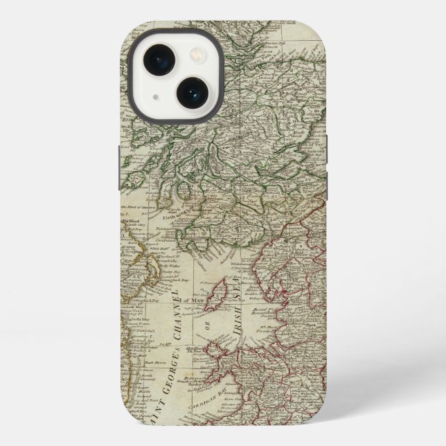 A complete map of the British Isles Iphone Case (Back)