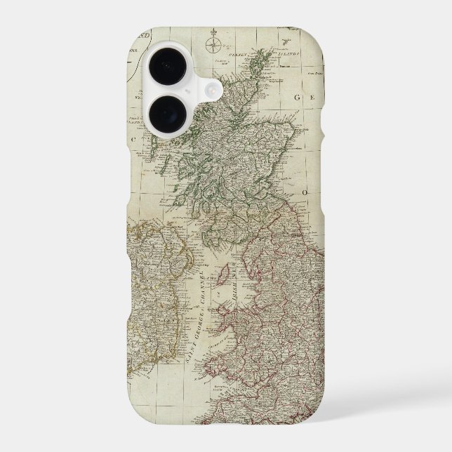 A complete map of the British Isles Iphone Case (Back)