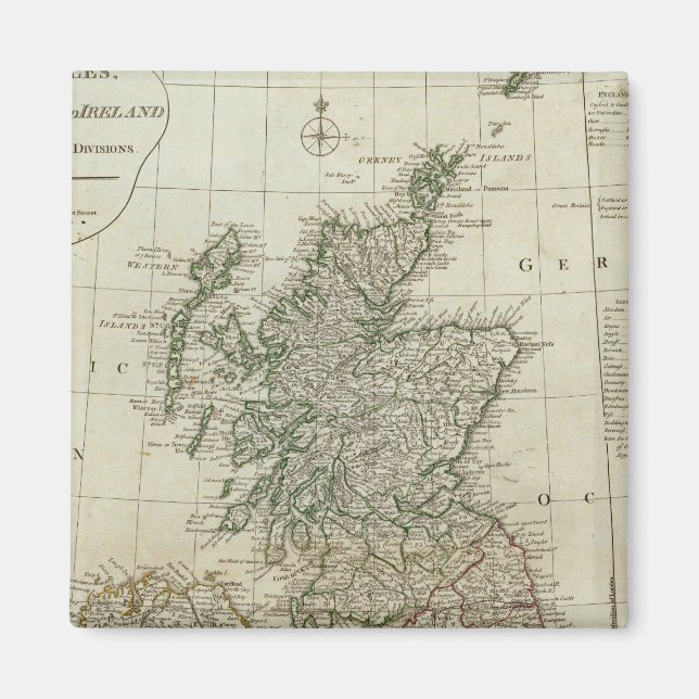 A complete map of the British Isles Magnet (Front)