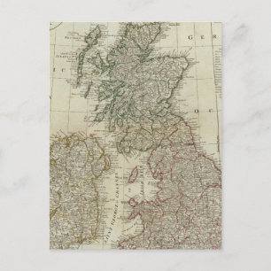 A complete map of the British Isles Postcard