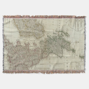 A complete map of the British Isles Throw Blanket