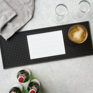 A completely white, featureless surface fills the  bar mat 