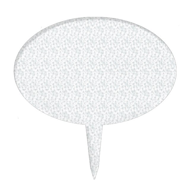 A completely white, featureless surface fills the  cake topper (Front)