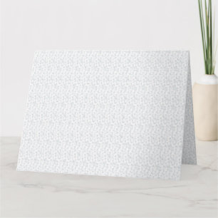 A completely white, featureless surface fills the  card