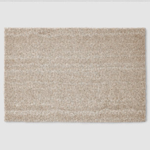 A completely white, featureless surface fills the  fiber doormat