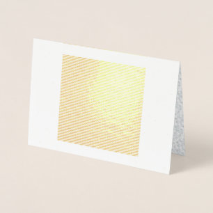 A completely white, featureless surface fills the foil card