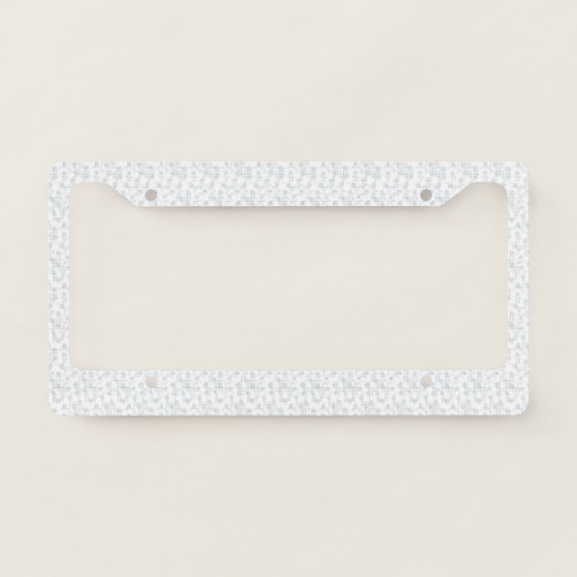 A completely white, featureless surface fills the  license plate frame (Front)