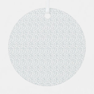 A completely white, featureless surface fills the  metal ornament