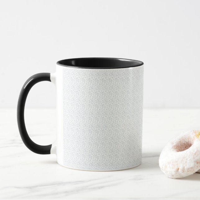 A completely white, featureless surface fills the  mug (With Donut)