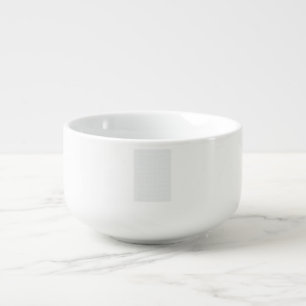 A completely white, featureless surface fills the soup mug
