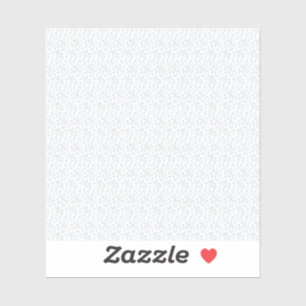 A completely white, featureless surface fills the  sticker