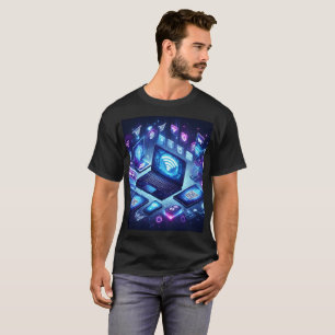 a computer screen with a bunch of laptops and icon T-Shirt