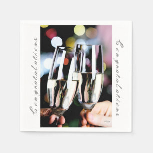A Congratulations Champagne Glass Toast Paper Napkins