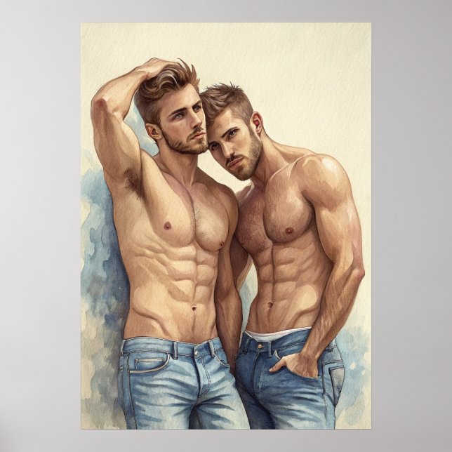 A Contemporary Male Posing Portrait Poster (Front)