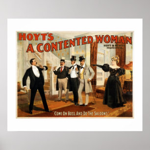 A Contented Woman Vintage Theater Poster