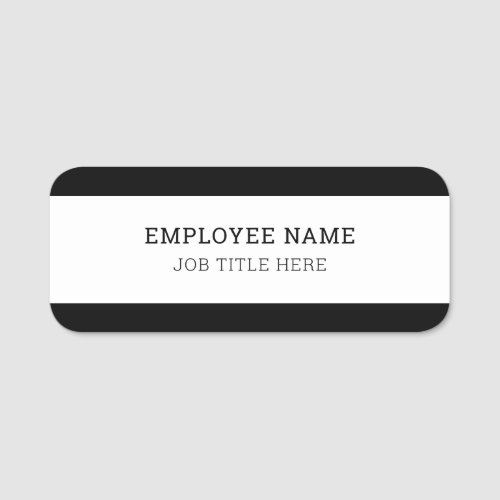 A Convenient Way To Identify Yourself Black White Name Tag