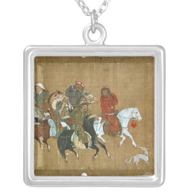 A convoy of Mongols, Chinese, 14th century Silver Plated Necklace (Front)