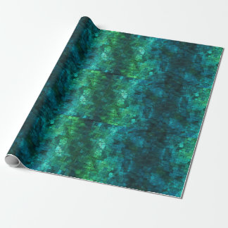a cool blue and green texture wrapping paper