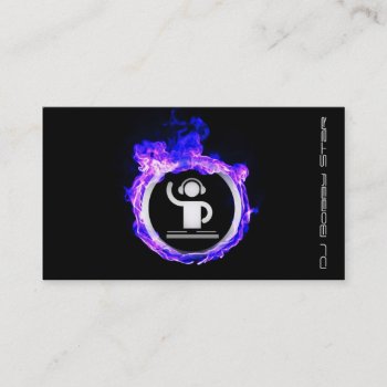 A Cool Blue Flame Dj Business Card by johan555 at Zazzle