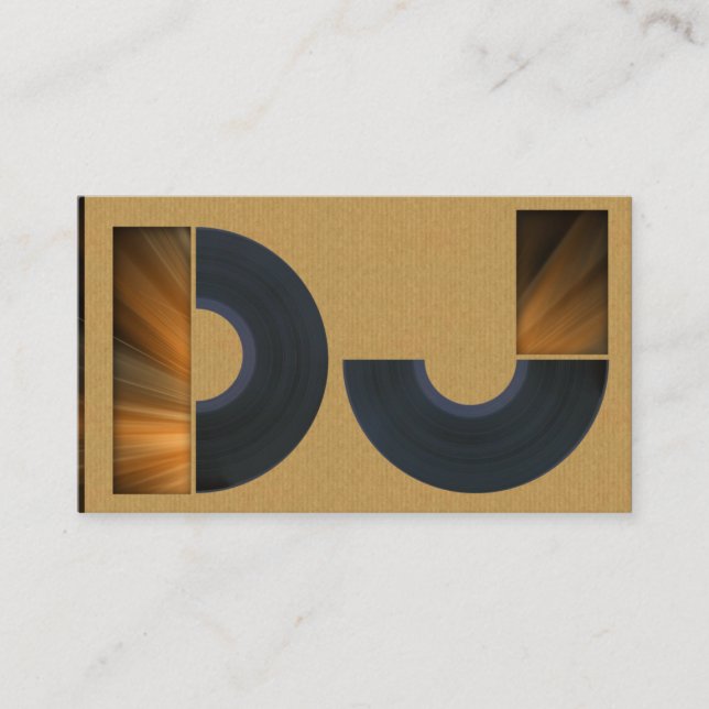 A cool carboard DJ business card (Front)
