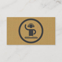 A cool cardboard DJ icon business card