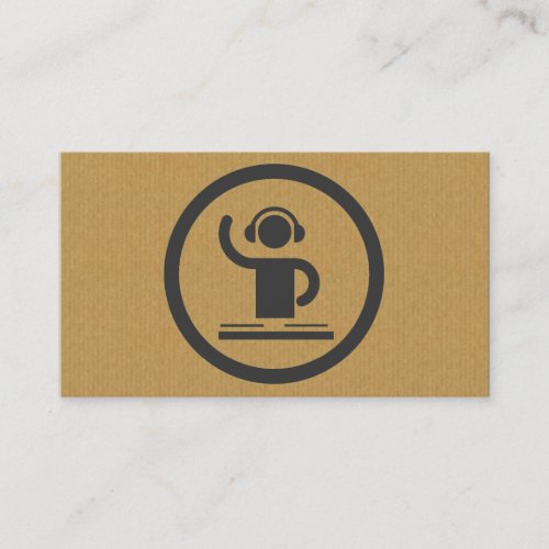 A cool cardboard DJ icon business card