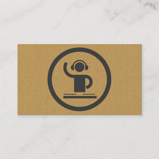 Customizable A cool cardboard DJ icon business card
