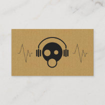A cool cardboard DJ icon business card