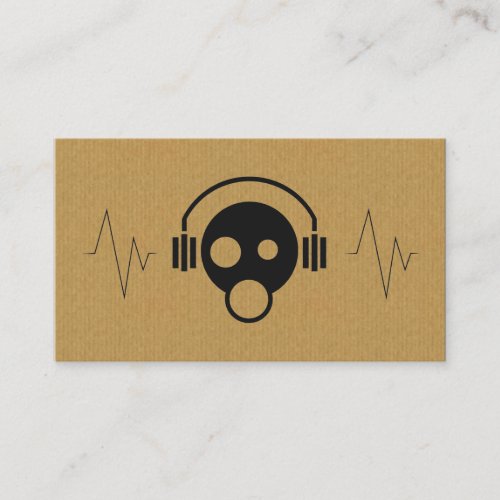 A cool cardboard DJ icon business card