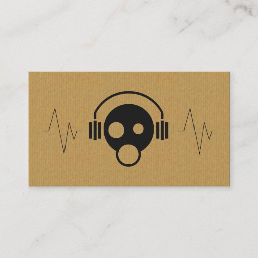 Customizable A cool cardboard DJ icon business card