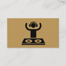 A cool cardboard DJ logo business card
