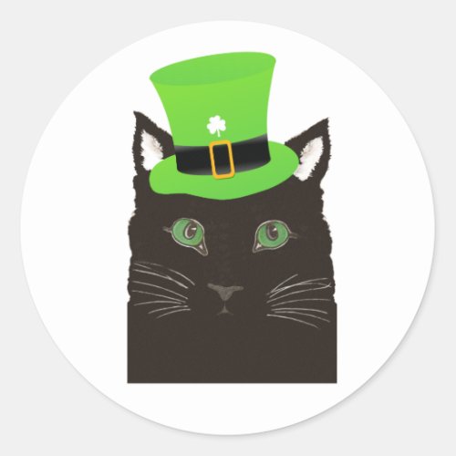 A Cool Cat with a Green Hat Sticker