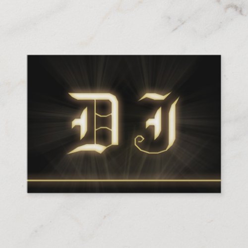 A cool DJ gold laser ligt business card