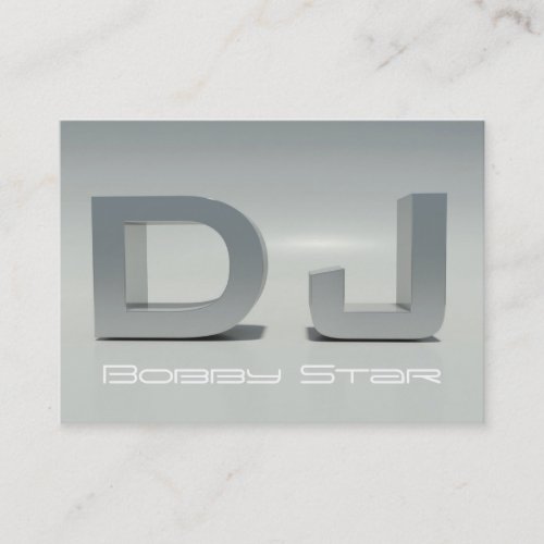 A cool DJ initials business card