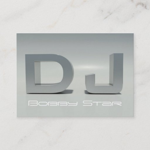 Customizable A cool DJ initials business card