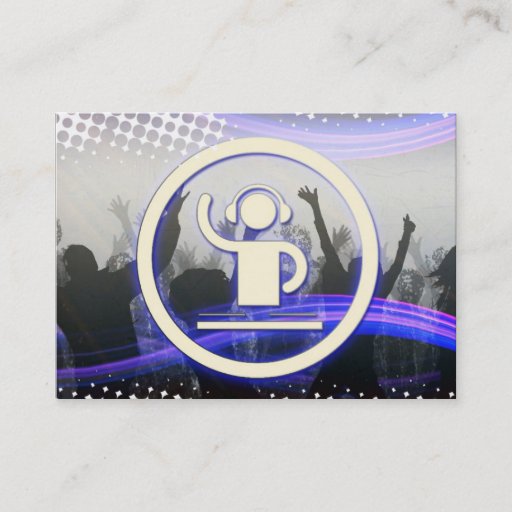 Customizable A cool DJ logo glow business card