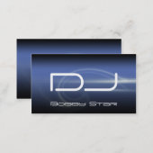 A cool DJ modern blue laser business card (Front/Back)