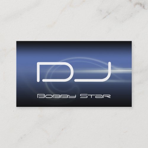 A cool DJ modern blue laser business card