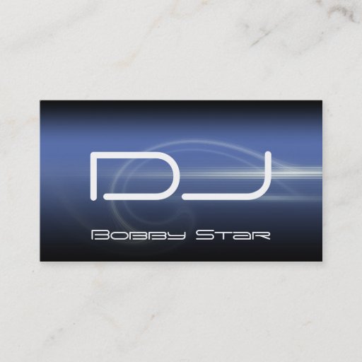 Customizable A cool DJ modern blue laser business card