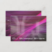 A cool DJ pink laser light business card (Front/Back)