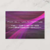 A cool DJ pink laser light business card (Back)