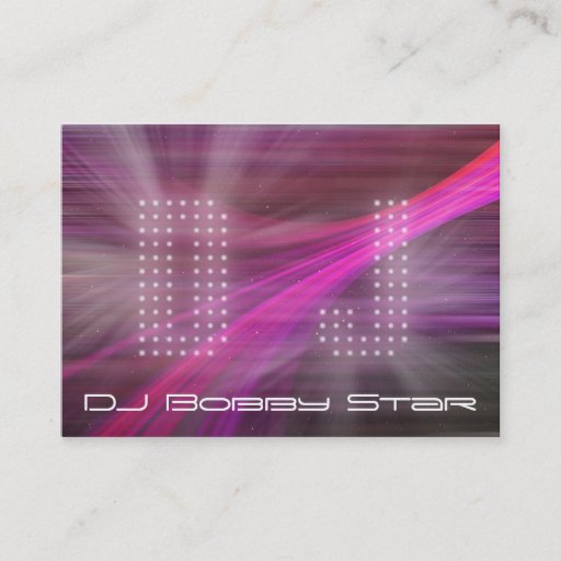 Customizable A cool DJ pink laser light business card