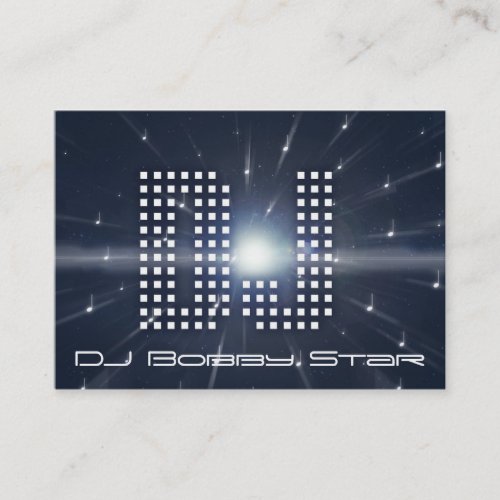 A cool DJ spacewarp business card