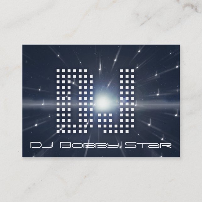 A cool DJ spacewarp business card (Front)