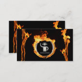 A cool flaming DJ business card (Front/Back)