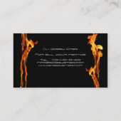 A cool flaming DJ business card (Back)