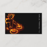 A Cool Flaming Dj On Fire Business Card at Zazzle