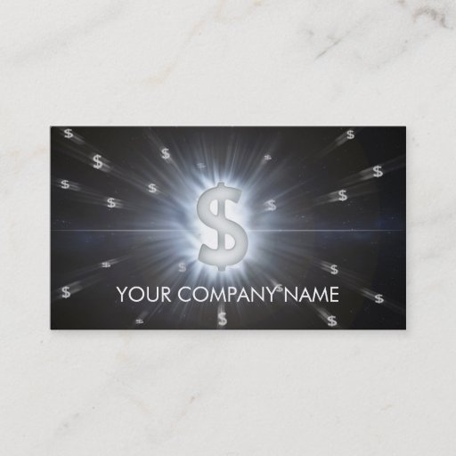 Customizable A cool glowing dollar sign space business card