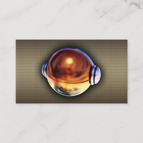 A cool gold 3D DJ logo business card