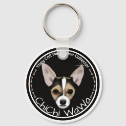 A Cool Original Chihuahua Black &amp; Brown Graphic Keychain